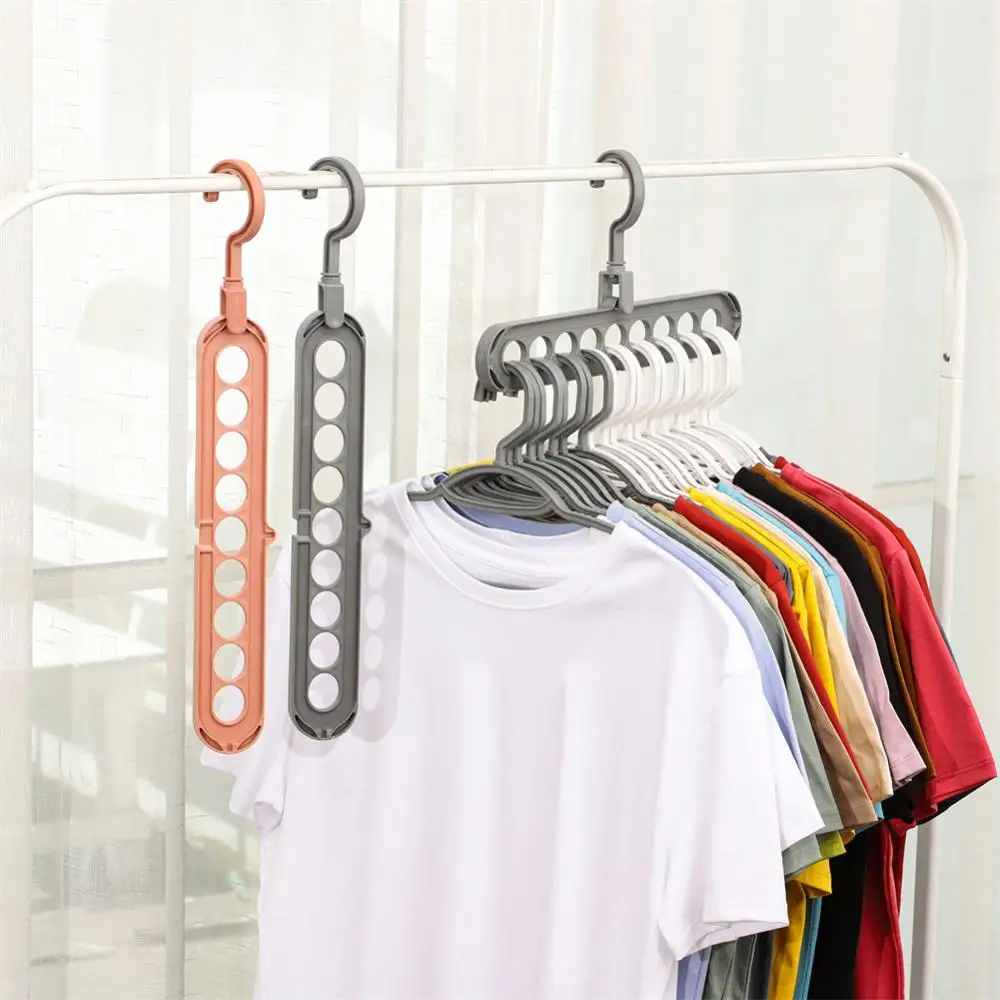 

3pcs Magic Clothes Hanger Rack Rotatable Multi-Port Household Storage Hangers Clothes Drying Racks Closet Organizer Space Saving