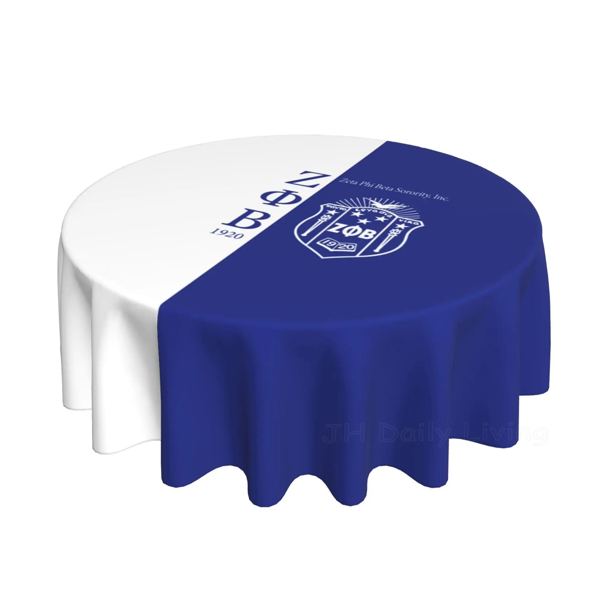 

Zeta Phi Beta Round Tablecloth 60 Inch Table Cover Decor Table Clothes for Dining Table Party Coffee Table Decoration