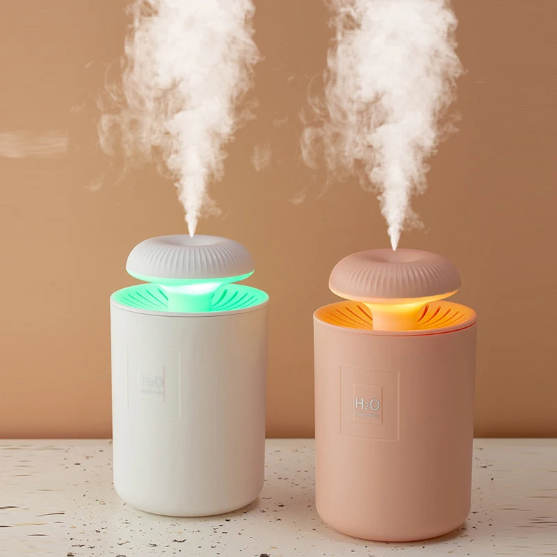 

450ML Mini Ultrasonic Air Humidifier Romantic Light USB Essential Oil Diffuser Car Purifier Aroma Anion Mist Maker With LED Lamp
