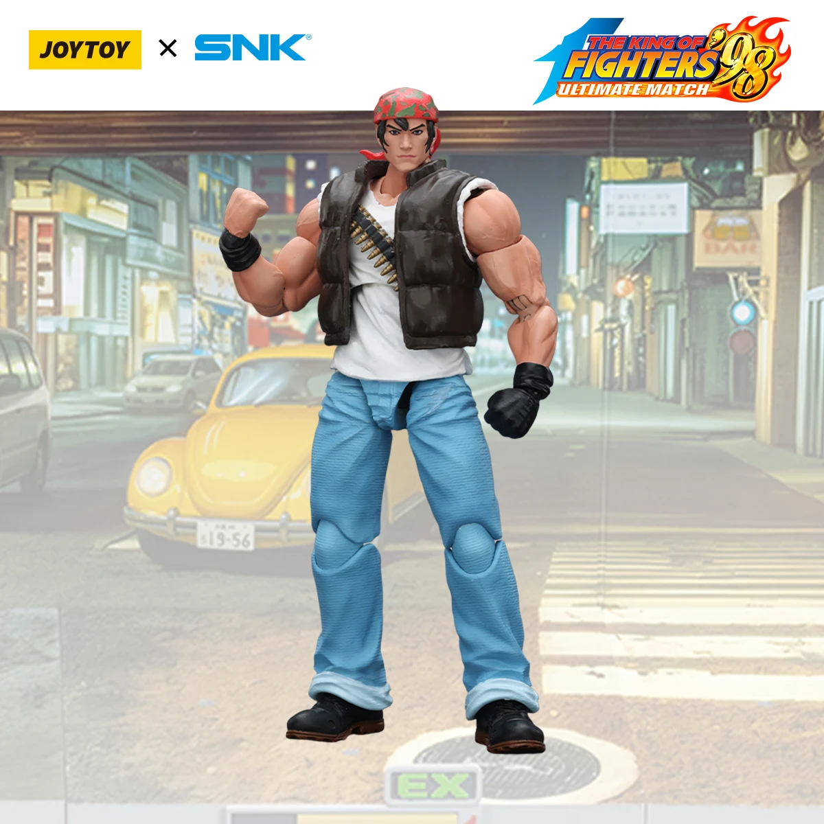 Фото Фигурка JOYTOY & SNK KOF 98UM Leona Heidern/Ralf Jones/Clark Still/Kyo Kusanagi/Goro Daimon/Benimaru Nikaido, игрушечная модель №2
