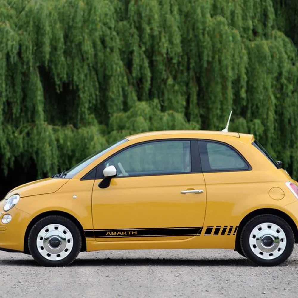 Наклейки на боковую полоску автомобиля для FIAT 500 Abarth аксессуары тюнинг авто
