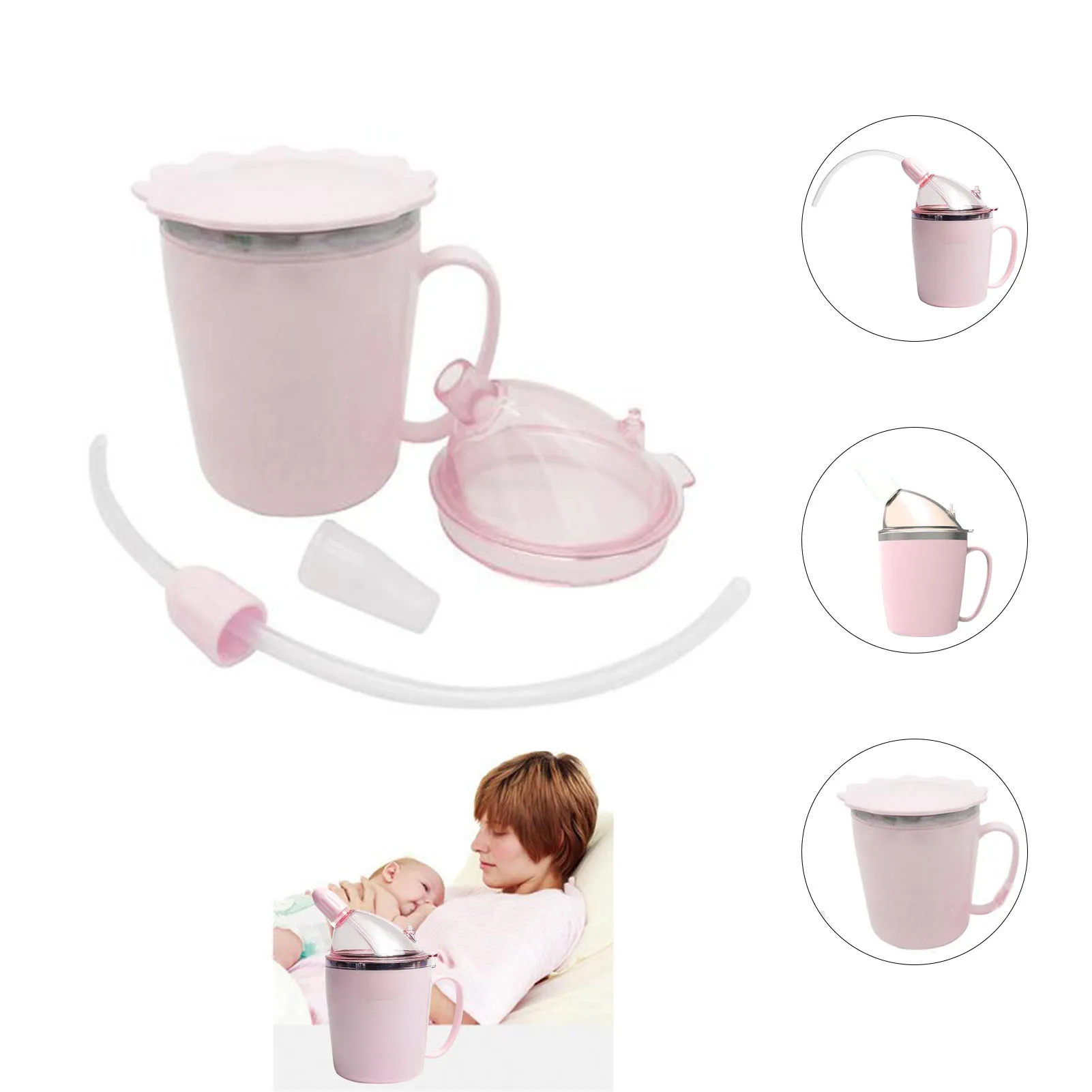 

Straw Thermos Nursing Cup Spill-proof Convalescent Feeding Cup Leak-proof Sippy Cup For Elderly Disabled And Adults