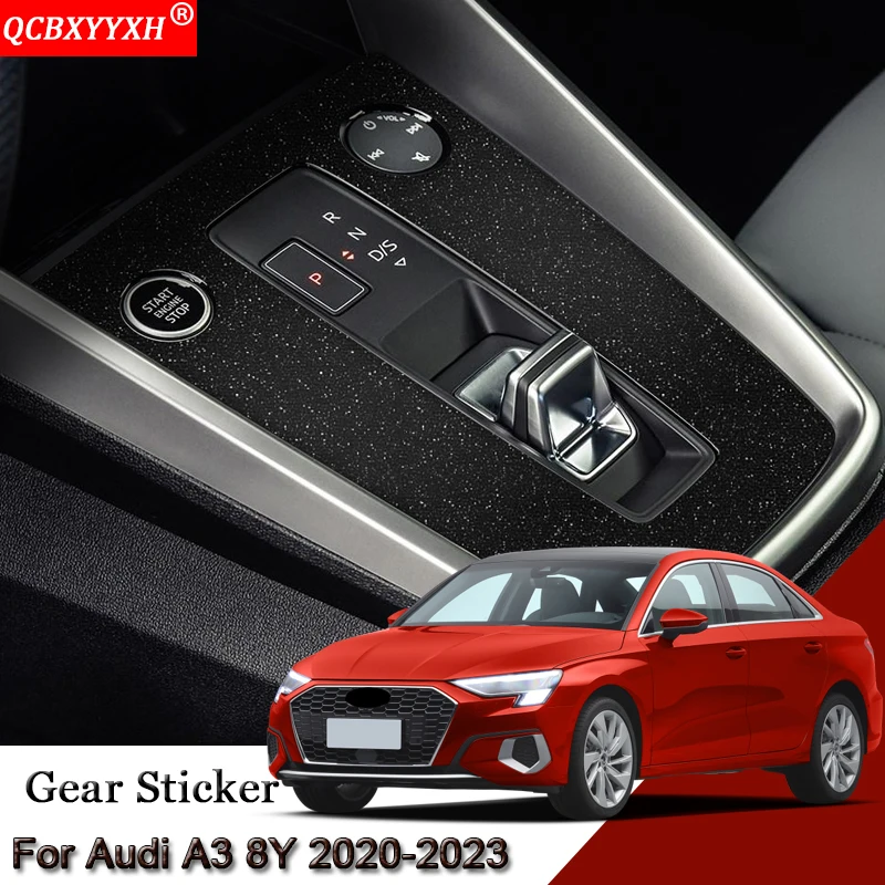 

Car Interior Sticker For Audi A3 8Y 2020-2023 Car Gear Panel Sticker Gear Box Protective Film Carbon Fiber Black Auto Accessory