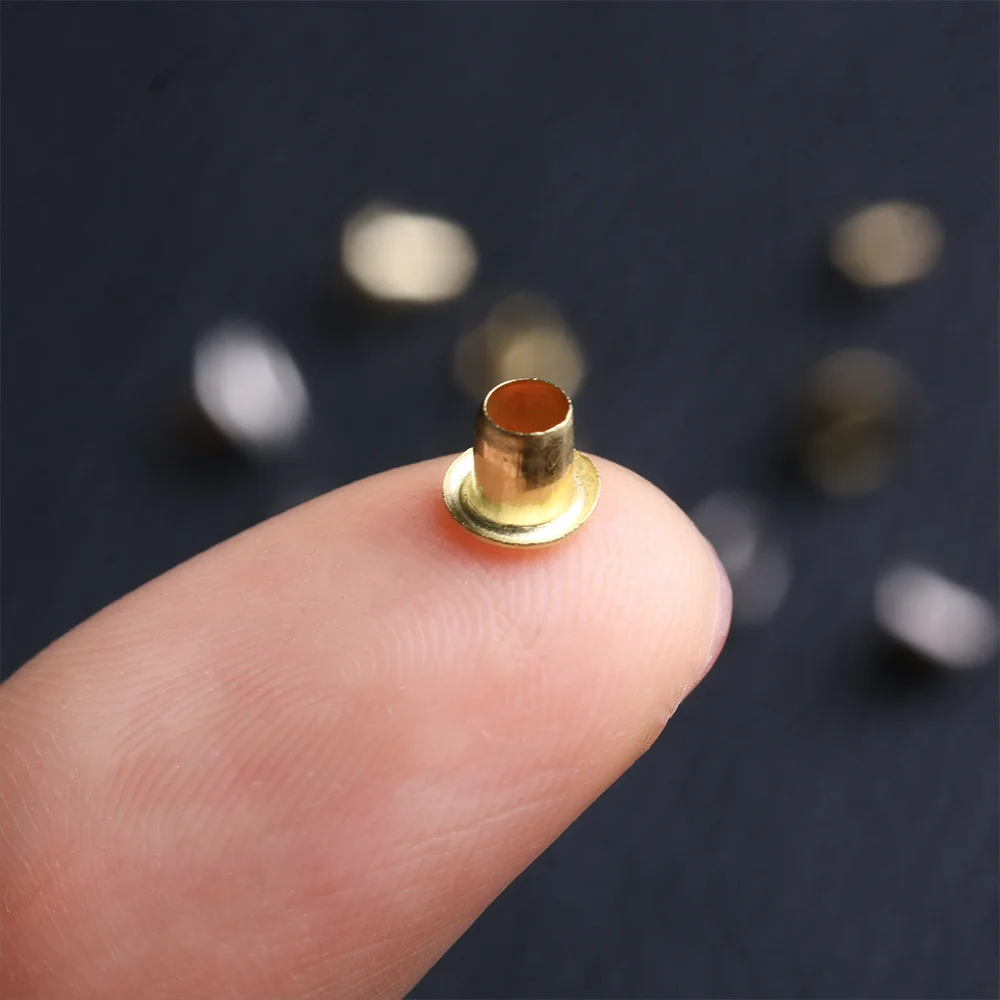

50Pc 1.5/2.0/2.5mm Mini Metal Eyelet Buttons Buckle Snap Buttons for DIY Doll Belt Buckle Handmade Bag Clothing Sewing Accessory
