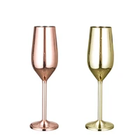 304 steel champagne glass wine glass cocktail glass metal creative bar golden restaurant wine glass rose wine glass