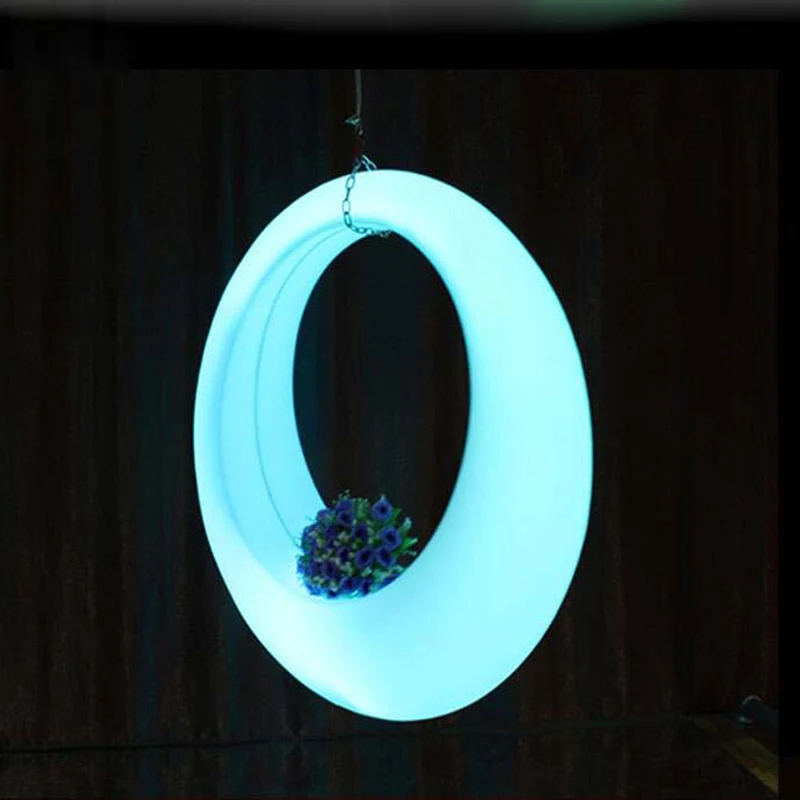 

Cheap Playground Plastic Swing Lighting Moon Chair Amusement Park Seat In Stock Price