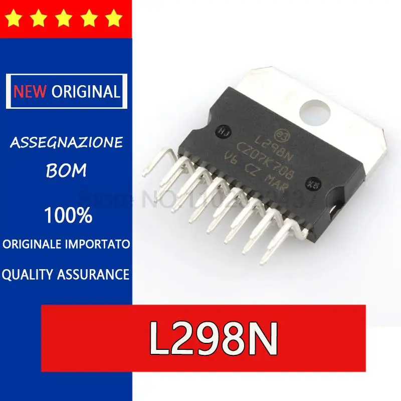 Новый и оригинальный чип драйвера шагового двигателя L298N/мостовой привод ZIP-15 чип/модуль драйвера шагового двигателя, в оригинальный 15 футов