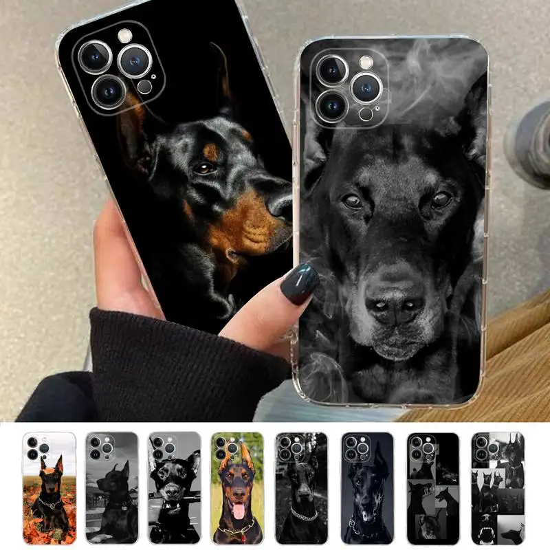 

Doberman Dog Phone Case Silicone Soft for iphone 14 13 12 11 Pro Mini XS MAX 8 7 6 Plus X XS XR Cover
