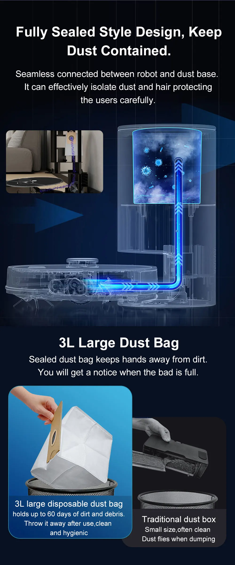 Умный робот-пылесос R30 с функцией сухой и влажной уборки