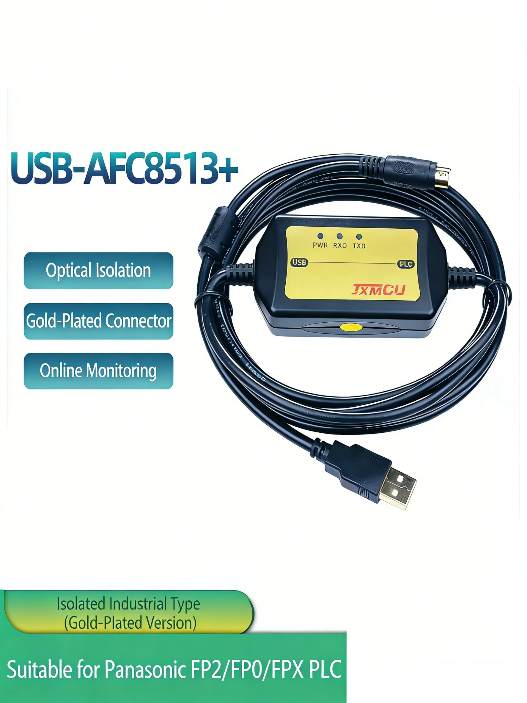 Фото Кабель для программирования USB-AFC8513 для ПЛК Panasonic FP-X, FP0, FP2, FPG и HMI 8503, кабель для загрузки программ №3