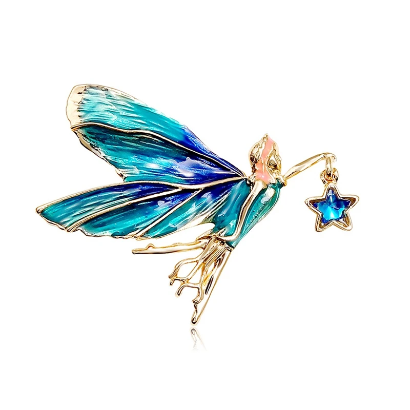

Butterfly Girl Brooch Female Angel Wing Brooch Dancer Coat Brooch Pins Fashion Clothing Jewelry Gift