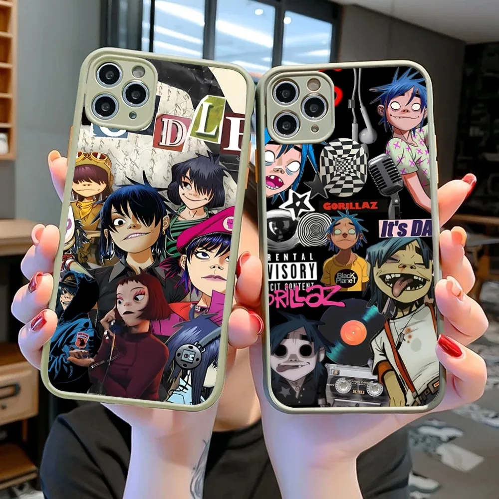 

G-Gorillaz Phone Case For IPhone 14 11 12 13 Mini Pro Max 8 7 Plus X XR XS MAX Translucent Matte Cover