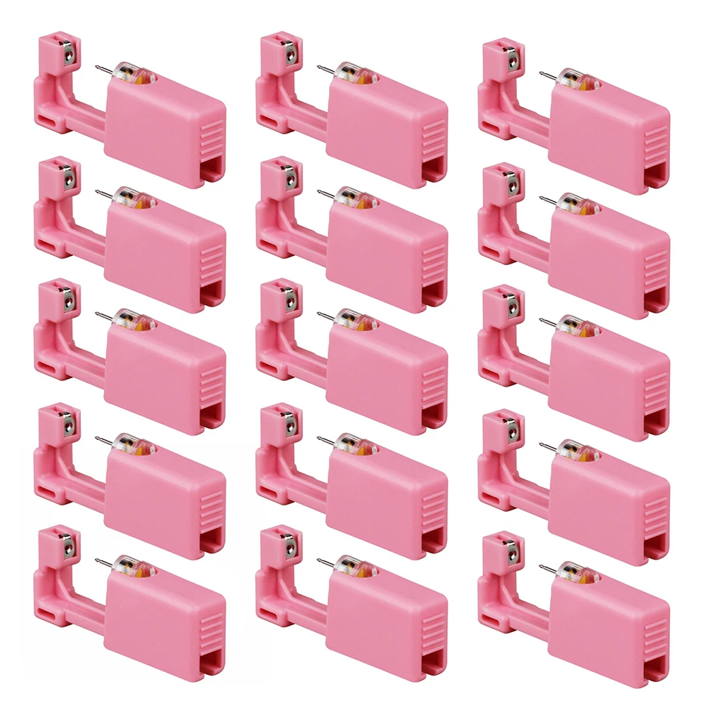

Disposable Pink Ear Piercing Gun Machine Tool Kit Safety Medical Stainless Steel Sterile Earrings Tongue Nose Clips Body Piercer
