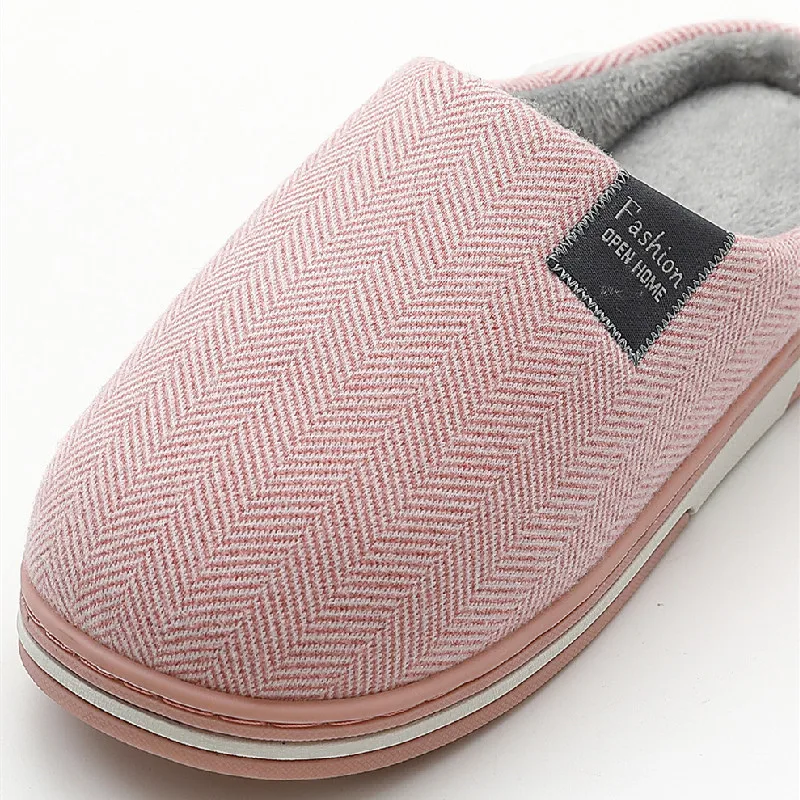 women winter home slippers casual shoes men big size non slip soft warm flats house slides indoor bedroom couples floor slipper free global shipping