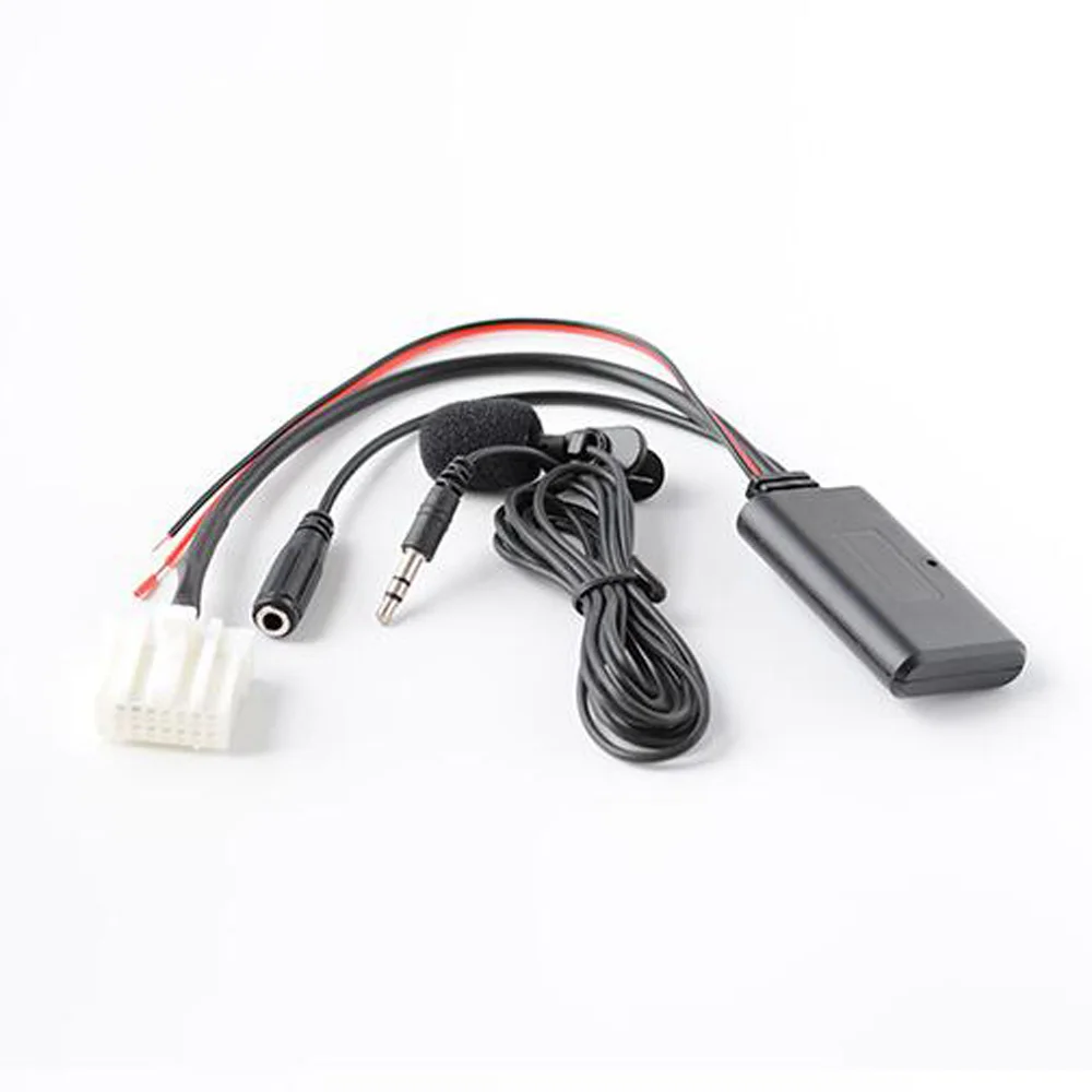 

Car Stereo Radio Bluetooth Audio Extend Wire Microphone Phone Call Hands Free Mic Adapter for Mazda