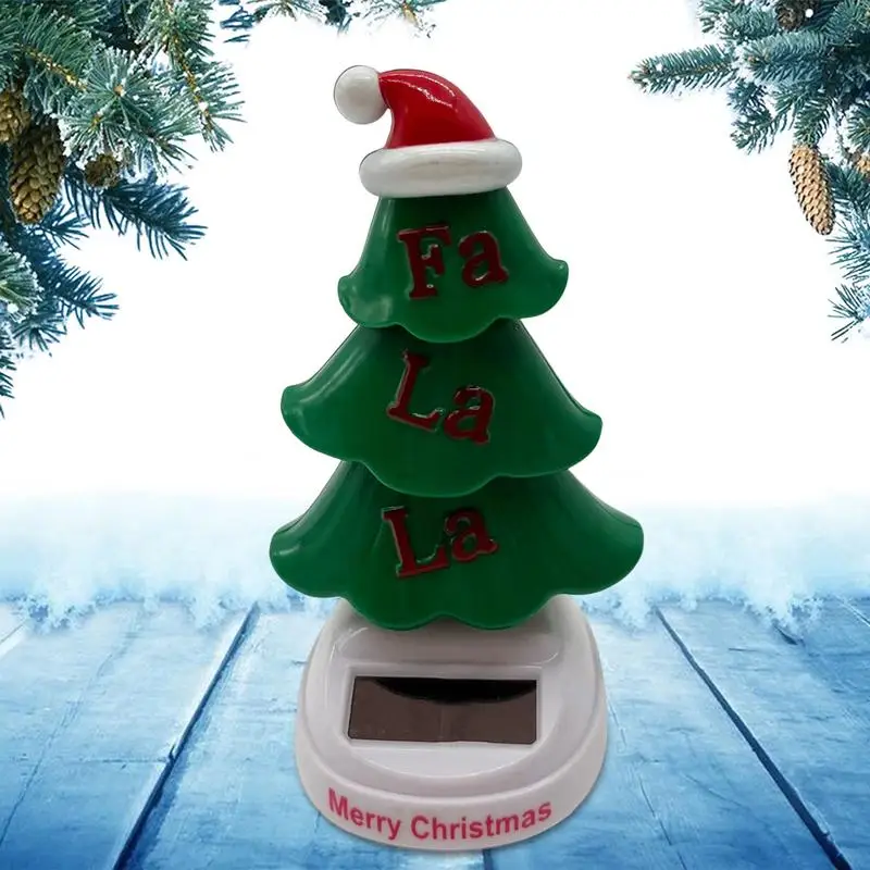 

Solar Powered Dancing Toys Shaking Head Pine Tree Doll Shaking Christmas Tree Figurine Car Board Toy For Car Accessories