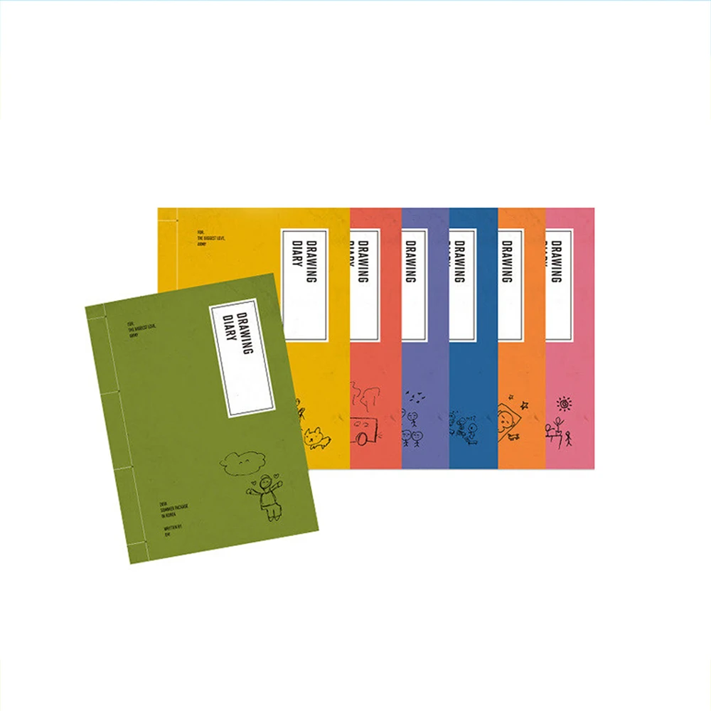 

KPOP Bangtan Boys летняя Дневник Книга ручной работы снеговик Красочная обложка книжки JungKook Kim Taehyung JIMIN коллекции фанатов D28