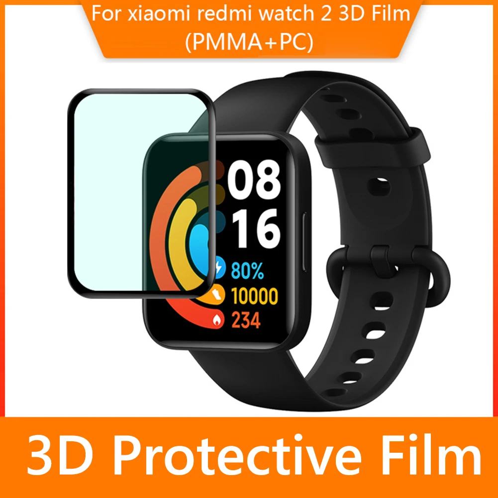 

1/2/3 pcs 3D Protective Film Xiaomi Redmi Watch 2/Watch 2 Lite Full Edge Screen Protector Soft Tempered Glass Film