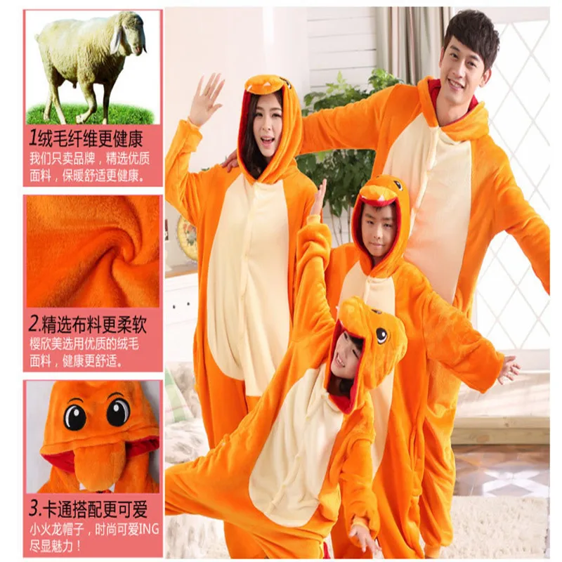 Пижама в виде единорога для взрослых зимняя одежда сна кигуруми панда кролик