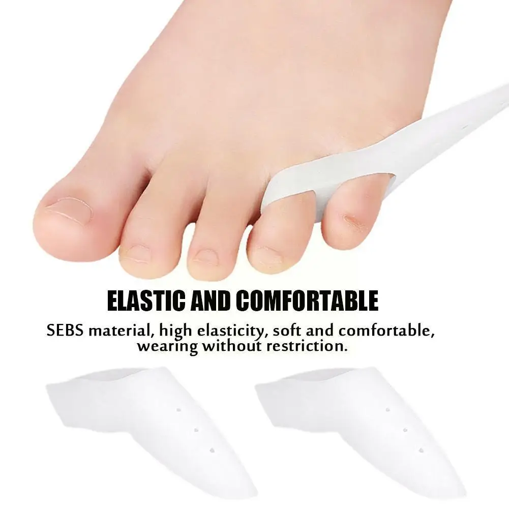 

1Pairs Two-hole Little Toe Separator Silicone Gel Thumb Relief Cushion Foot Help Corrector Protective Pain Valgus Plantar T M7O5