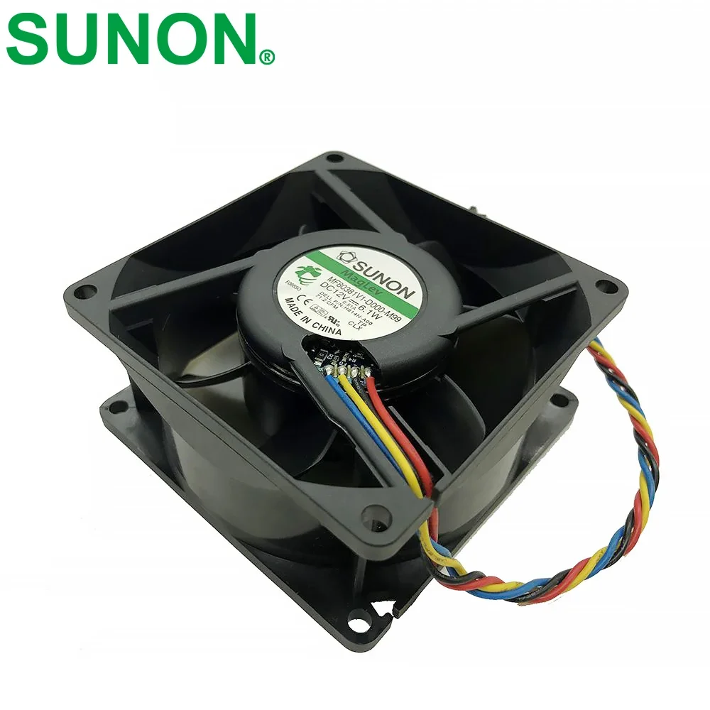 Для SUNON H814N-A00 DC 12V 6 1 W 4-проводный 4-контактный разъем 80 мм 80x80x38 серверный квадратный