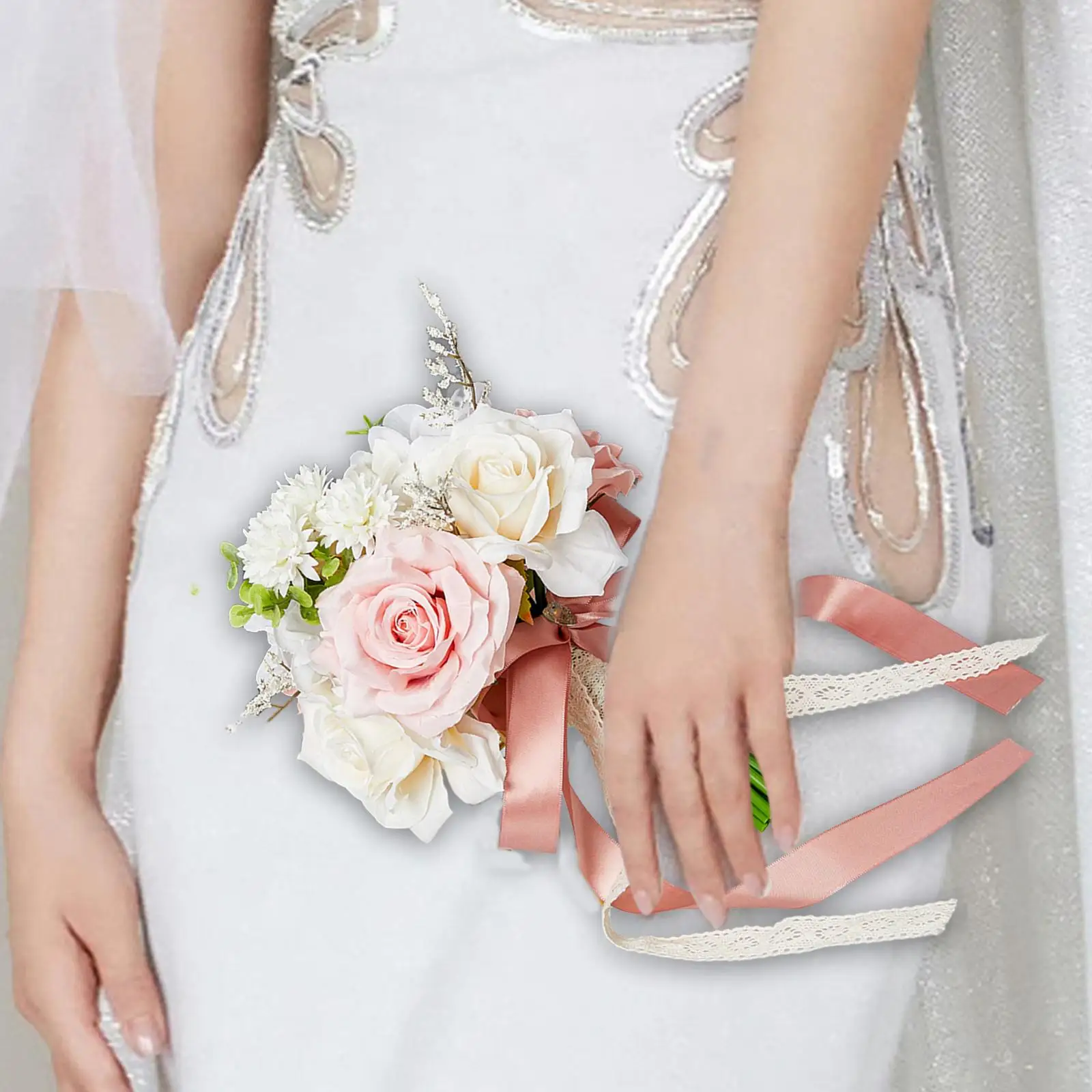 Свадебный искусственный букет для невесты искусственные цветы середины Дня