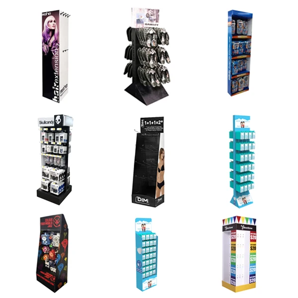 

Hot sale corrugated cardboard paper drink water display stand for retail store