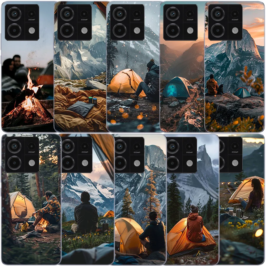 Прозрачный чехол для телефона Послеживание в горы Xiaomi Redmi 12 12C 10 10A 10C 9 9A 9C 9T Note 14 13 Pro