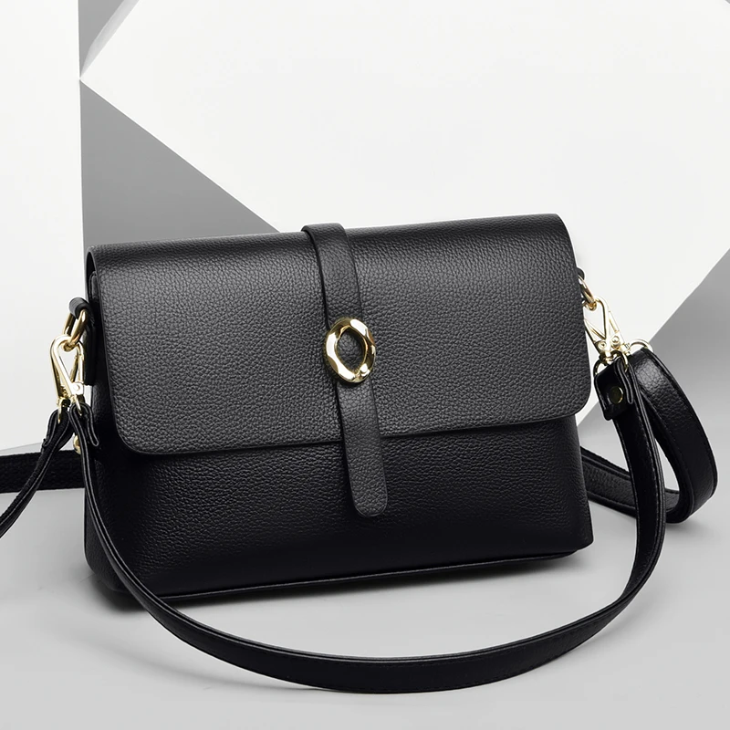 

2022 New Solid Color Ladies Shoulder Bag Luxury Designer High Quality Leather Women Messenger Bags Small Ladies Wallet Phone Bag