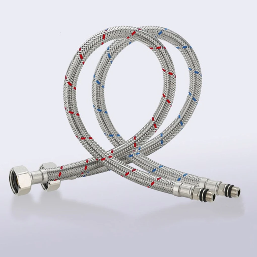 

Water Line Stainless Steel Braided G1 4 Hot Cold Water Supply Faucet Connector Hoses with Red and Blue Stripes
