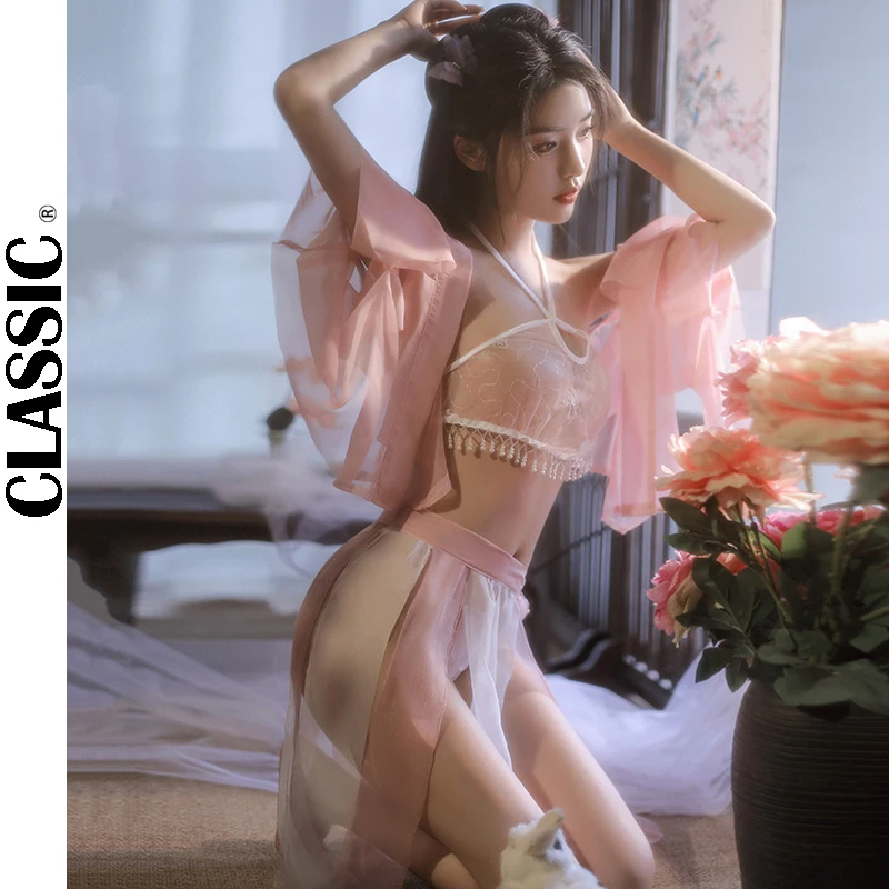 

Женское эротическое белье, эротическое нижнее белье, Эротическая Женская Сексуальная Очаровательная сетчатая юбка в античном стиле с жемч...