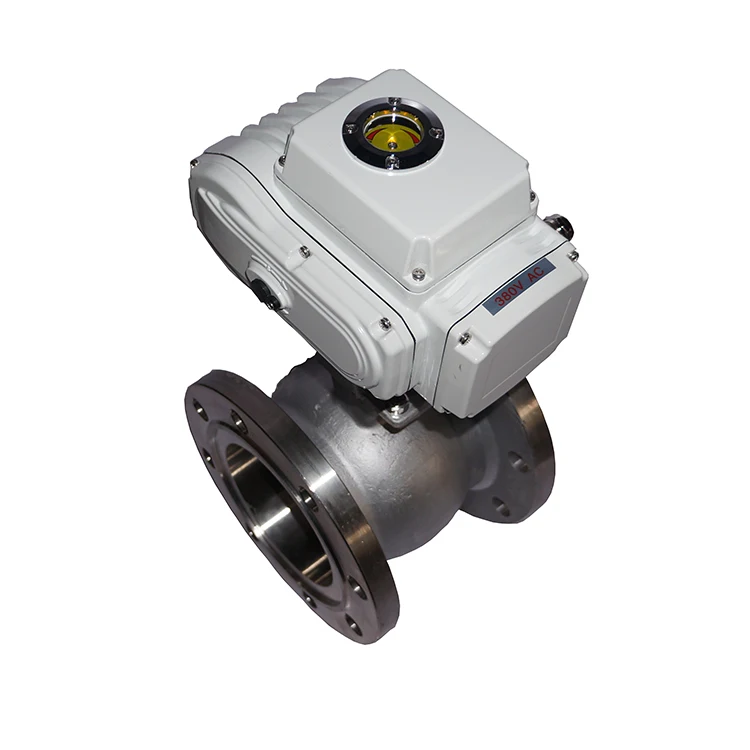 Фланцевый шаровой кран из нержавеющей стали с электроприводом 220 В переменного