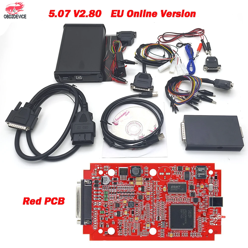 Car Accessory For KEsS V5.017 Online V2v2.80 Chip Tuning Red Pcb Ecu Tuning Programming Tool Power Upgrade Tools Repair Parts