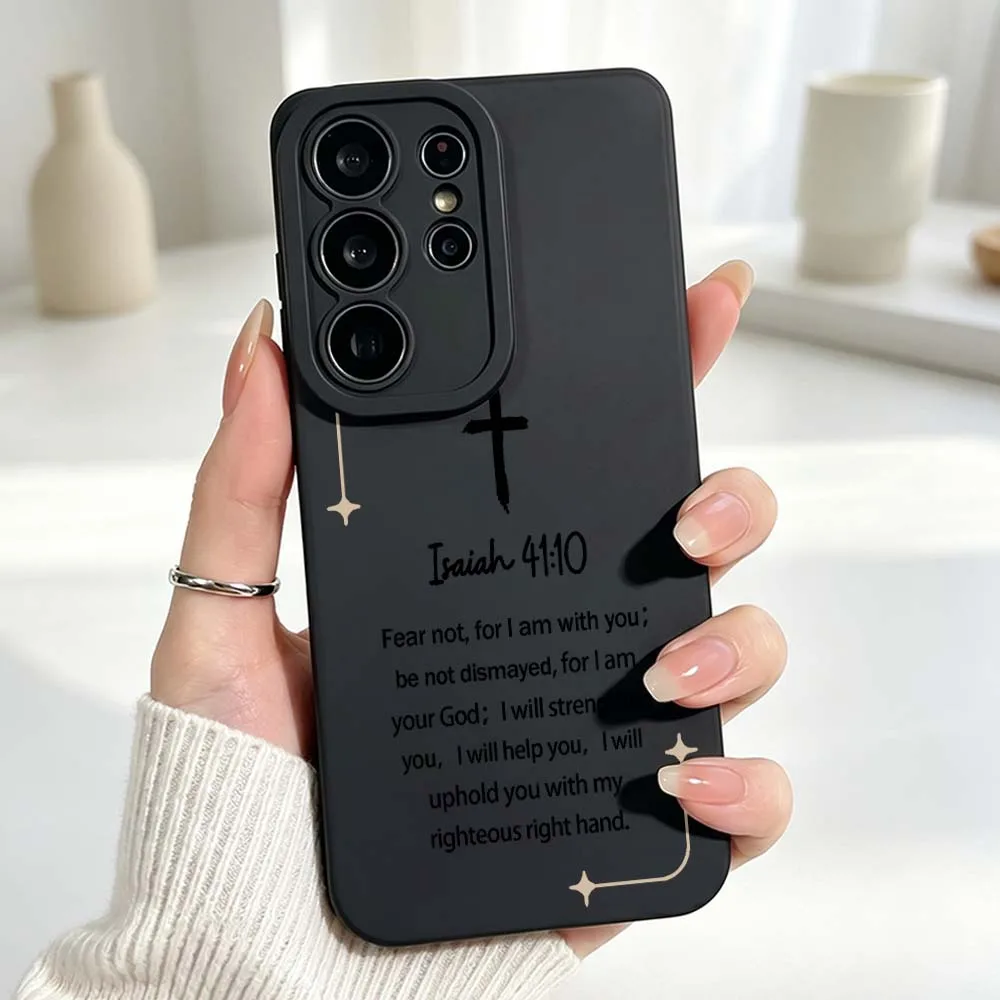 Фото Силиконовый чехол с рисунком христианской Библии для Samsung Galaxy S26 S25 S24 S23 S22 S21 Ultra Plus FE, мягкий чехол для телефона №3