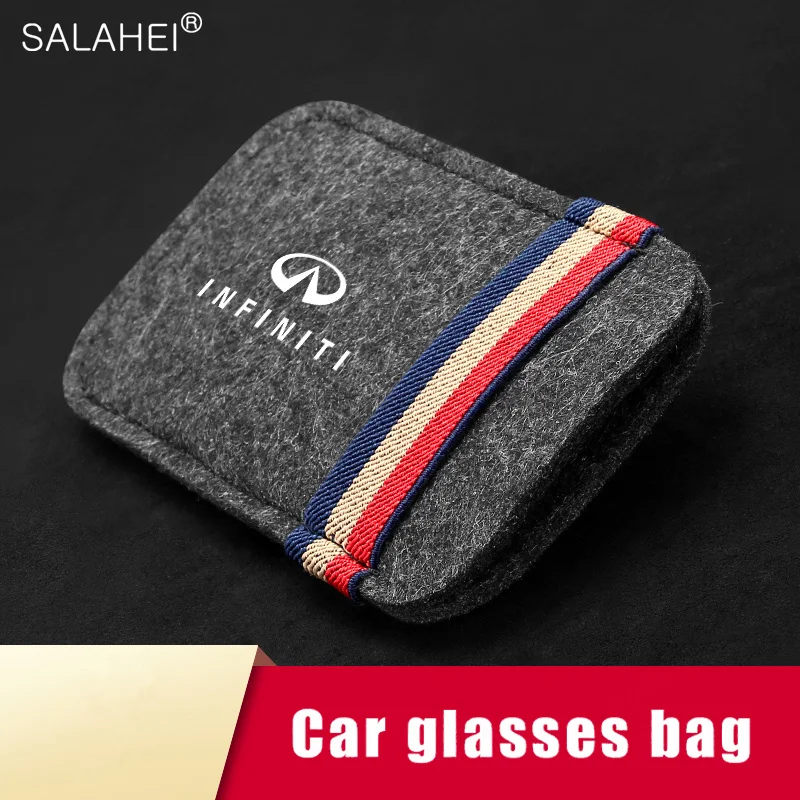 

Car Glasses Bag Sun Visor Card Ticket Pouch Storage Pocket For Infiniti Q50 FX35 Q30 G37 Q70 QX70 G35 Q60 QX50 QX60 QX80 EX JX35