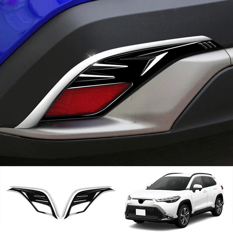 

For Toyota Corolla Cross 2021 2022 Rear Fog Light Lamp Eyelid Eyebrow Cover Trim Molding Bezel Garnish RHD