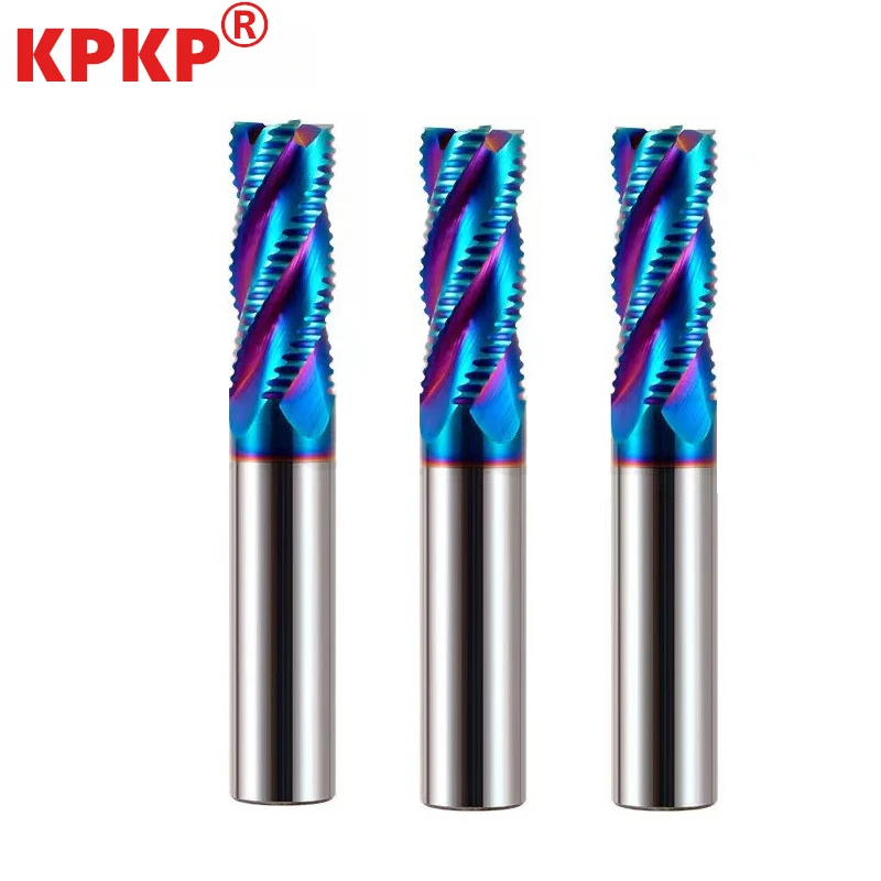 HRC55 вольфрамовый стальной фрезерный резец из грубого кожаного сплава Режущий инструмент для стали 4 лезвия волнистые лезвия резец с расширенным покрытием