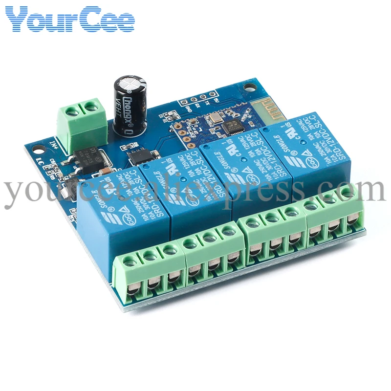 Релейный модуль совместимый с Bluetooth 1/2/4-канальный постоянный ток 5 В/12 В |