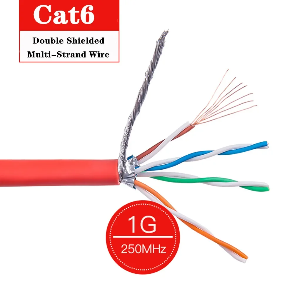 Кабель Ethernet CAT 6 10 м 20 м 30 м 50 м 100 м 305 м разъем RJ45 SFTP патчкорд для ноутбука