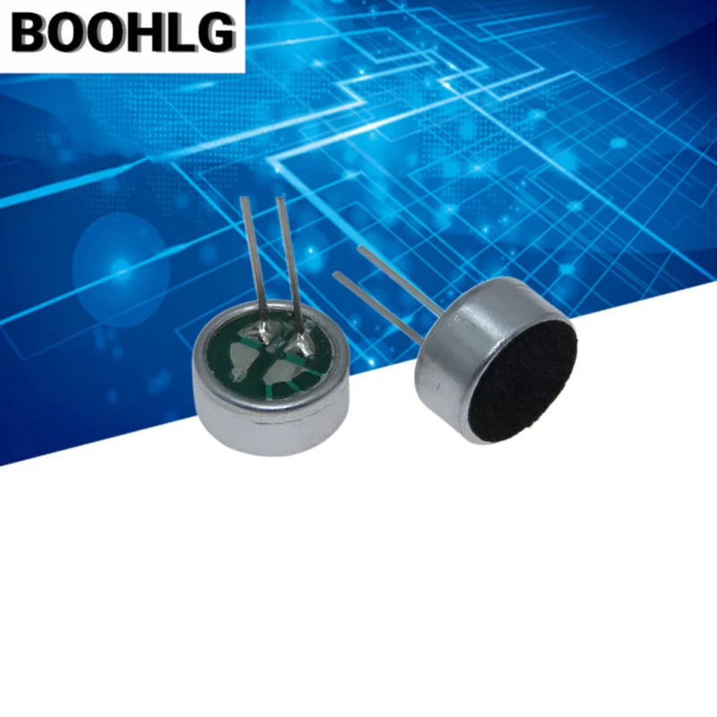

10pcs/lot 9.7*4.5mm with pin electret / condenser microphone 9745P MP3 microphone