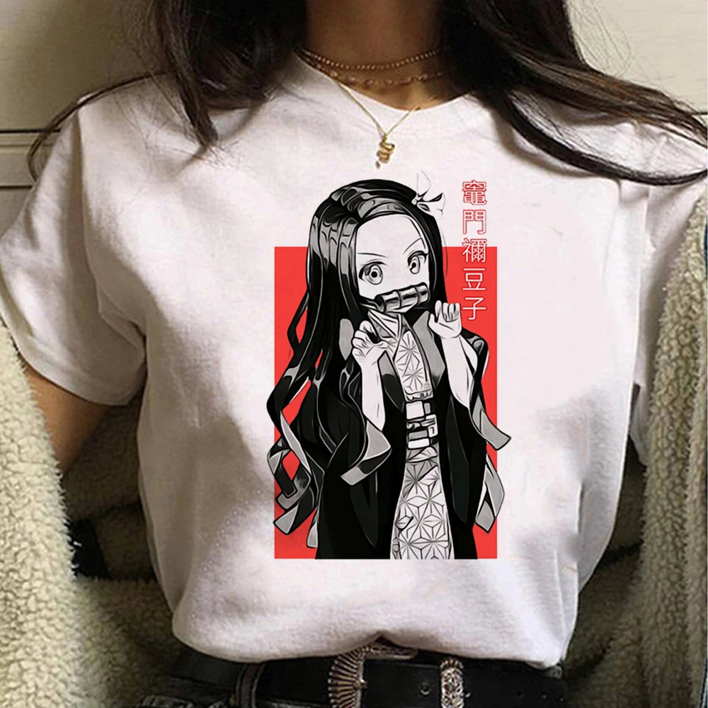 

Demon Slayer top women Japanese comic t-shirts girl funny designer clothing
