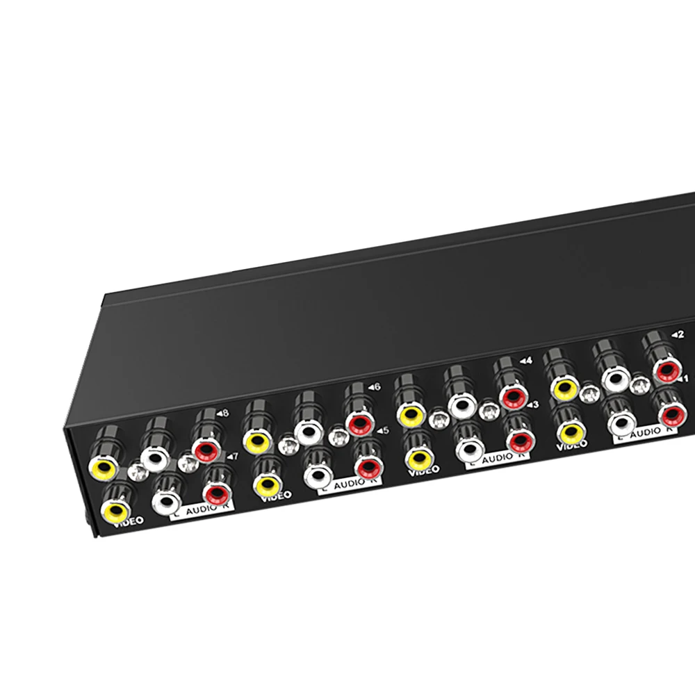 8 Way RCA Switch Composite AV Switcher Box with Selector Support Multi Video Port Input