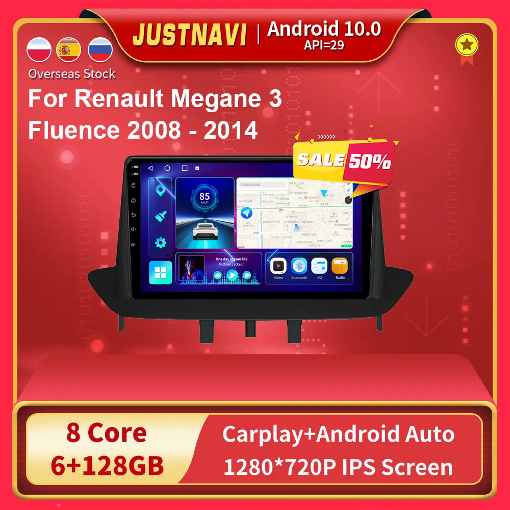 Мультимедийная Автомагнитола DSP Android 2008 с GPS для Renault Megane 3 Fluence 2014-128 проигрыватель