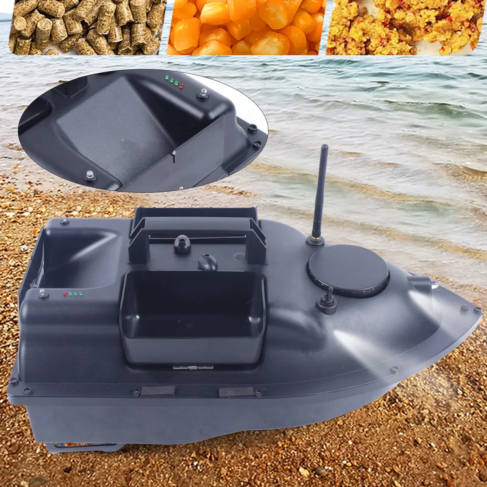 500 м радиоуправляемая рыболовная лодка для кормления приманки с 3 отверстиями