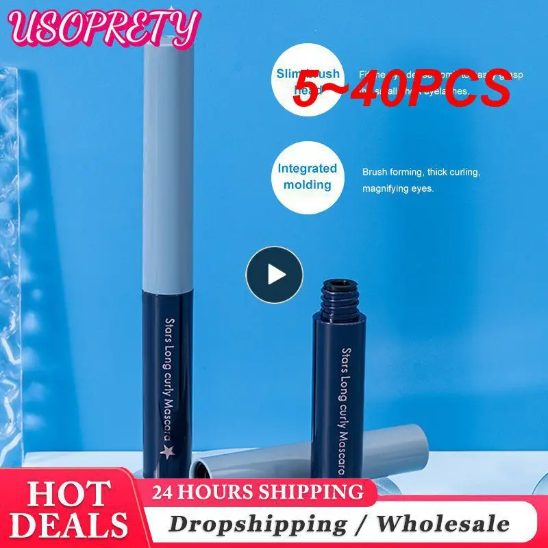 

5~40PCS Ultra-fine Mascara Curl Thick Lengthening Eyelash Mascara Waterproof Non-smudge Brown/Black Natural Curling Brush Makeup