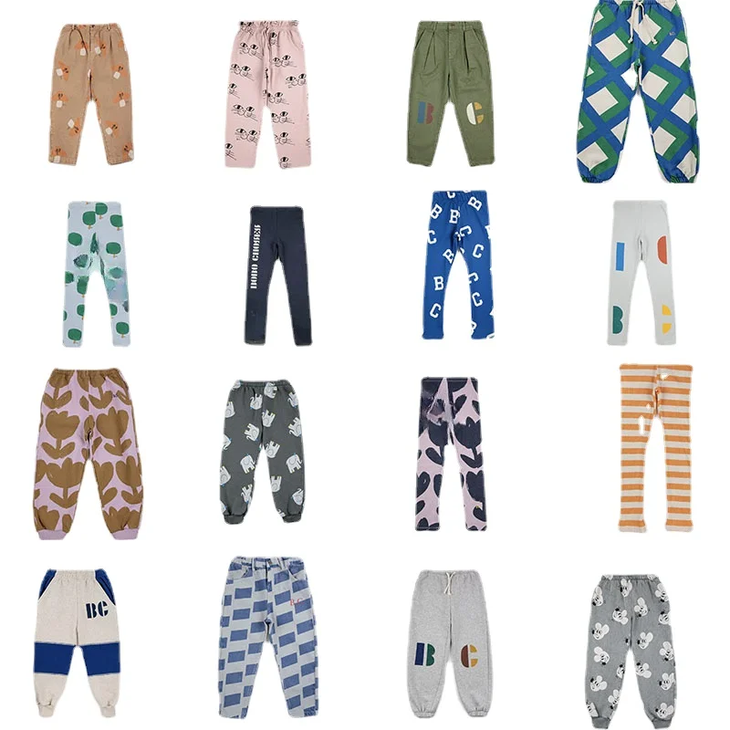 

Pre-sale Kids Autumn Pants Casual Style BC Brand Boys Loose Pants Cartoon Mouch and Cat Print Children Bottoms