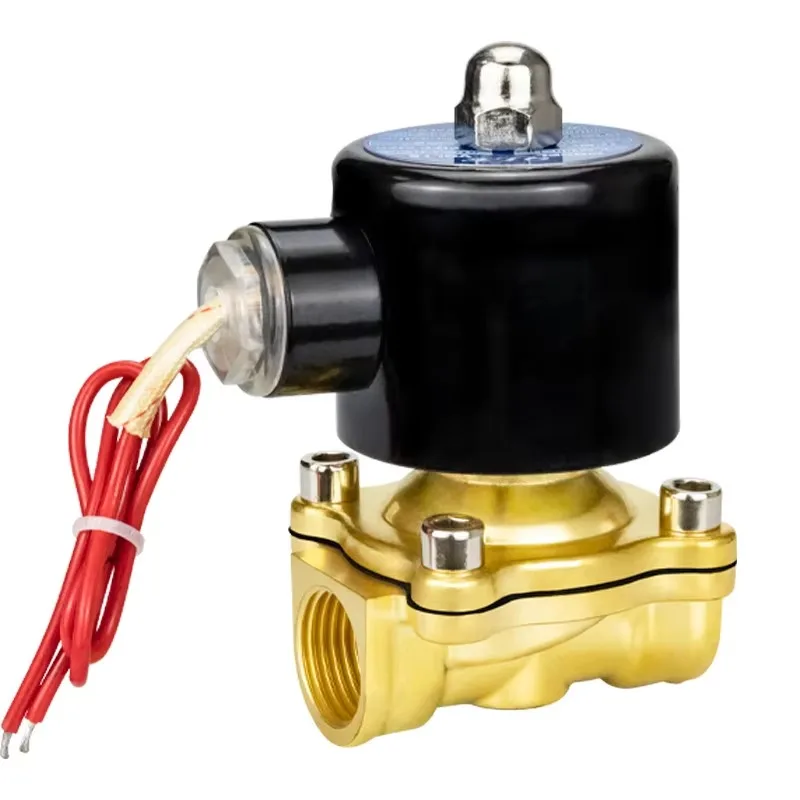 Фото Электромагнитный клапан TMOK 2W DN15 1/2 дюйма, AC220V DC24V, нормально закрытый, латунный, пневматический, для воды и пара №1