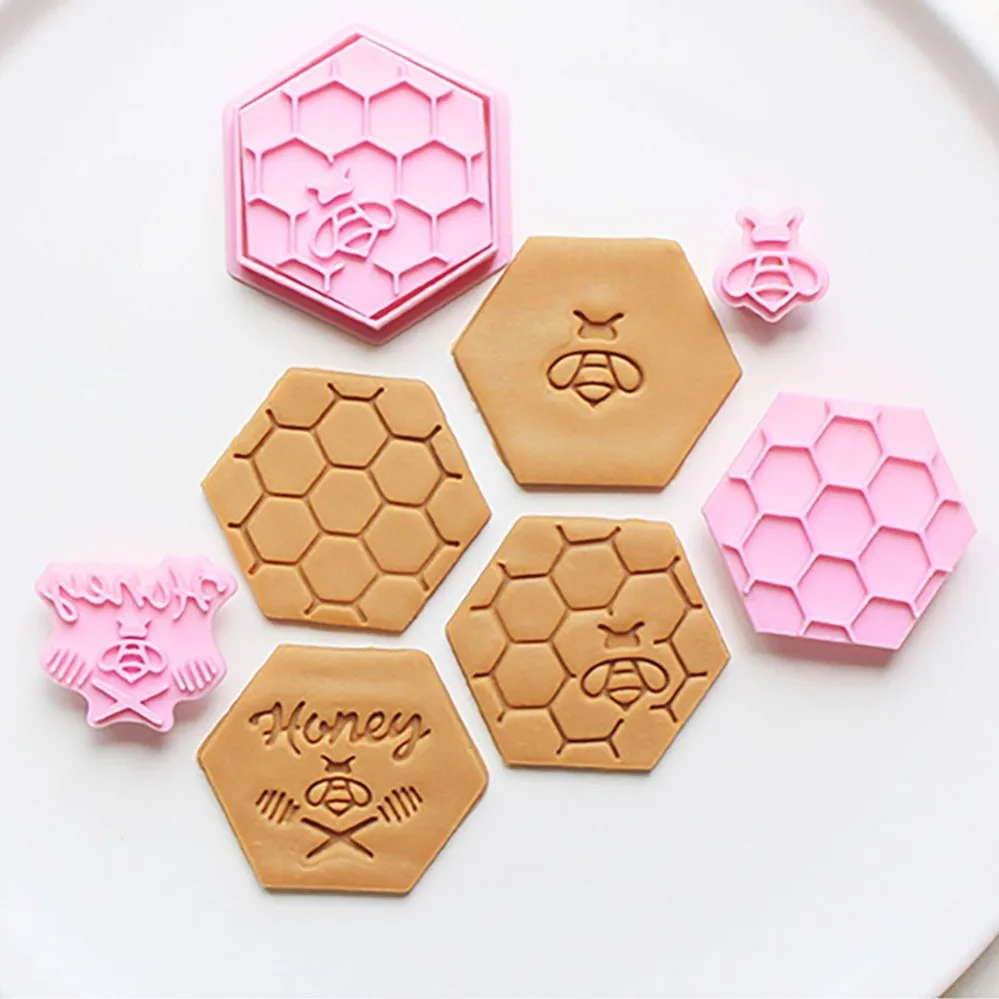 Фото Формочки для печенья DIY Stamp Cute Bee, формы для выпечки, аксессуары для выпечки, пищевые формы для домашней выпечки печенья №5