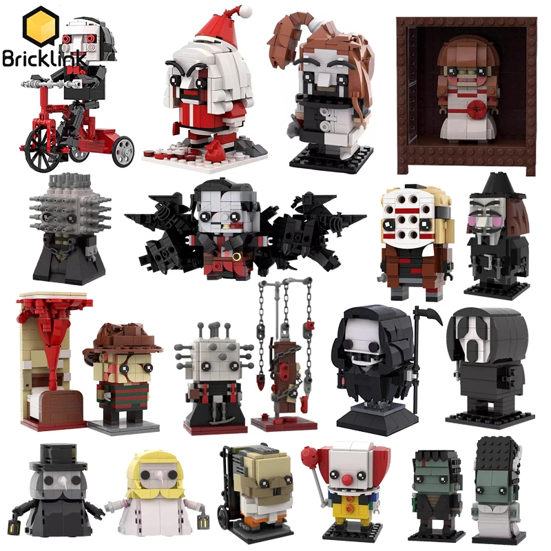 Фото Bricklink Хэллоуин MOC персонажи фильмов ужасов серии фигурки героев Brickheadz наборы Annabelle строительные блоки детские игрушки подарок №1