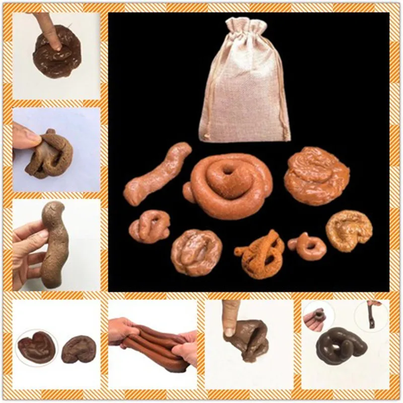 

8 Pack Realistic Shit Gift Funny Toys Fake Poop Piece of Shit Prank Antistress Gadget Squish Toys Joke Tricky Toys Turd Mischief